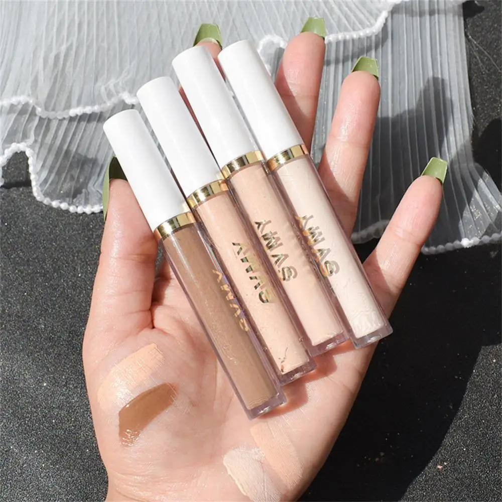4 Colors Concealer Foundation Cream Cover Acne Spots Dark Circles Liquid Concealer Waterproof Wearing Face Makeup Concealer Tool