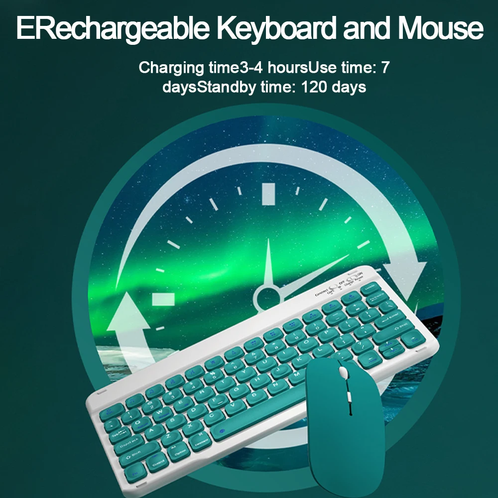 Wireless Keyboard For iOS Android Windows Smart Teclado For Apple Iconic Brand Huawei Samsung Bluetooth Ultra-Slim Tablet Clavier