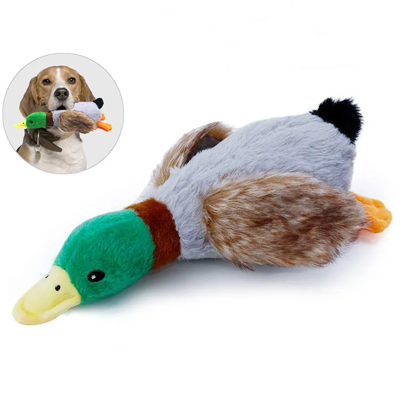 Description Picture 3 of itemCute Plush Duck Sound Toy Stuffed Squeaky Animal Squeak Dog Toy Cleaning Tooth Dog Chew Rope Toys Pet Dog Accessories Toys