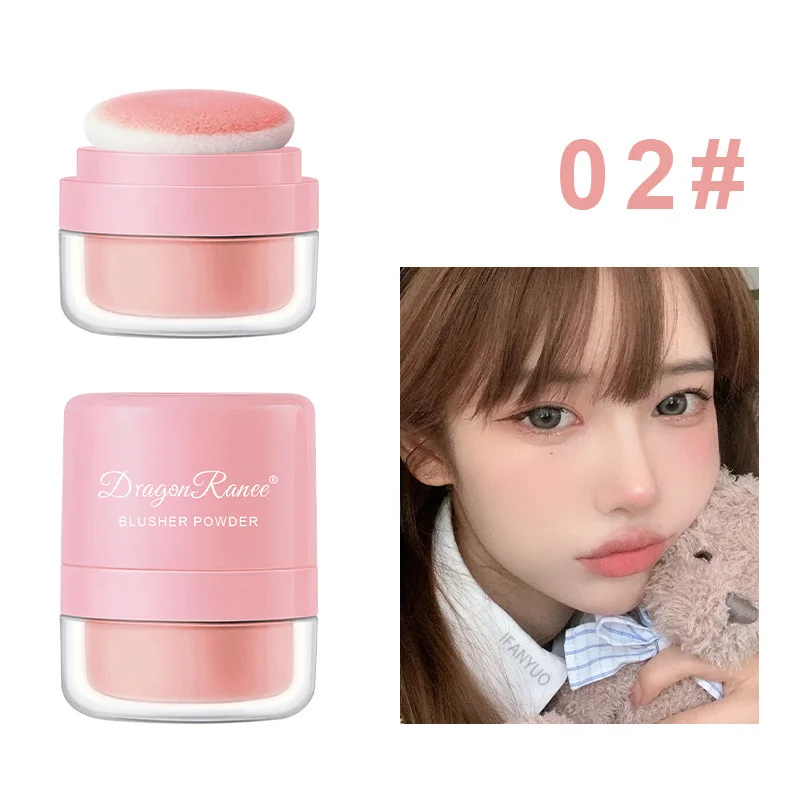 Makeup Blusher Patting Powder Peach Rouge Blush Palette Nude Pink Soft Face Brightening Tint Waterproof Blush Contour Cosmetics