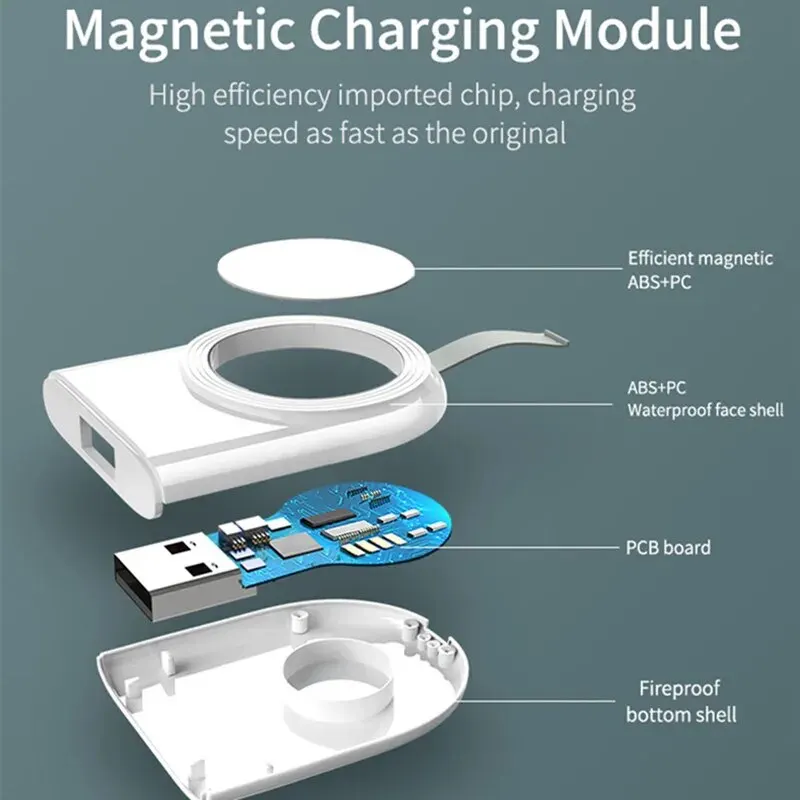 Fast Magnetic Wireless Charger For Apple Watch 8 7 6 5 4 3 SE Ultra 2 IWatch Dock Adapter Chargers Portable USB Charging Station