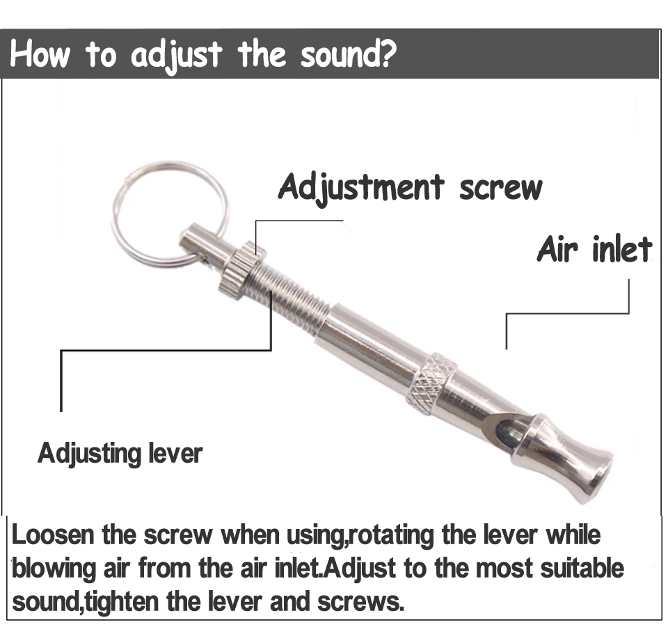 Description Picture 5 of item1PC Pet Dog Training Whistle Flute to Stop Barking Bark Control for Dogs Training Dog Deterrent Whistle Obedient Animal Training