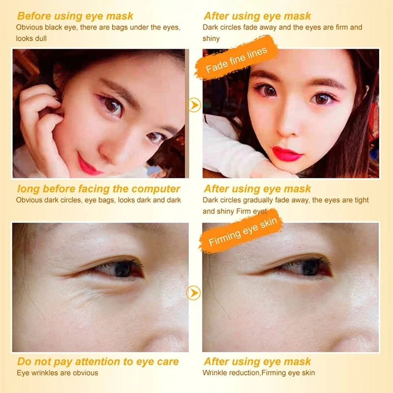 Description Picture 5 of item100Pcs=50Pairs Gold Collagen Crystal Eye Mask Anti Wrinkle Eye Patches Moisturizing Nourishing Anti Aging Eyes Care for Beauty