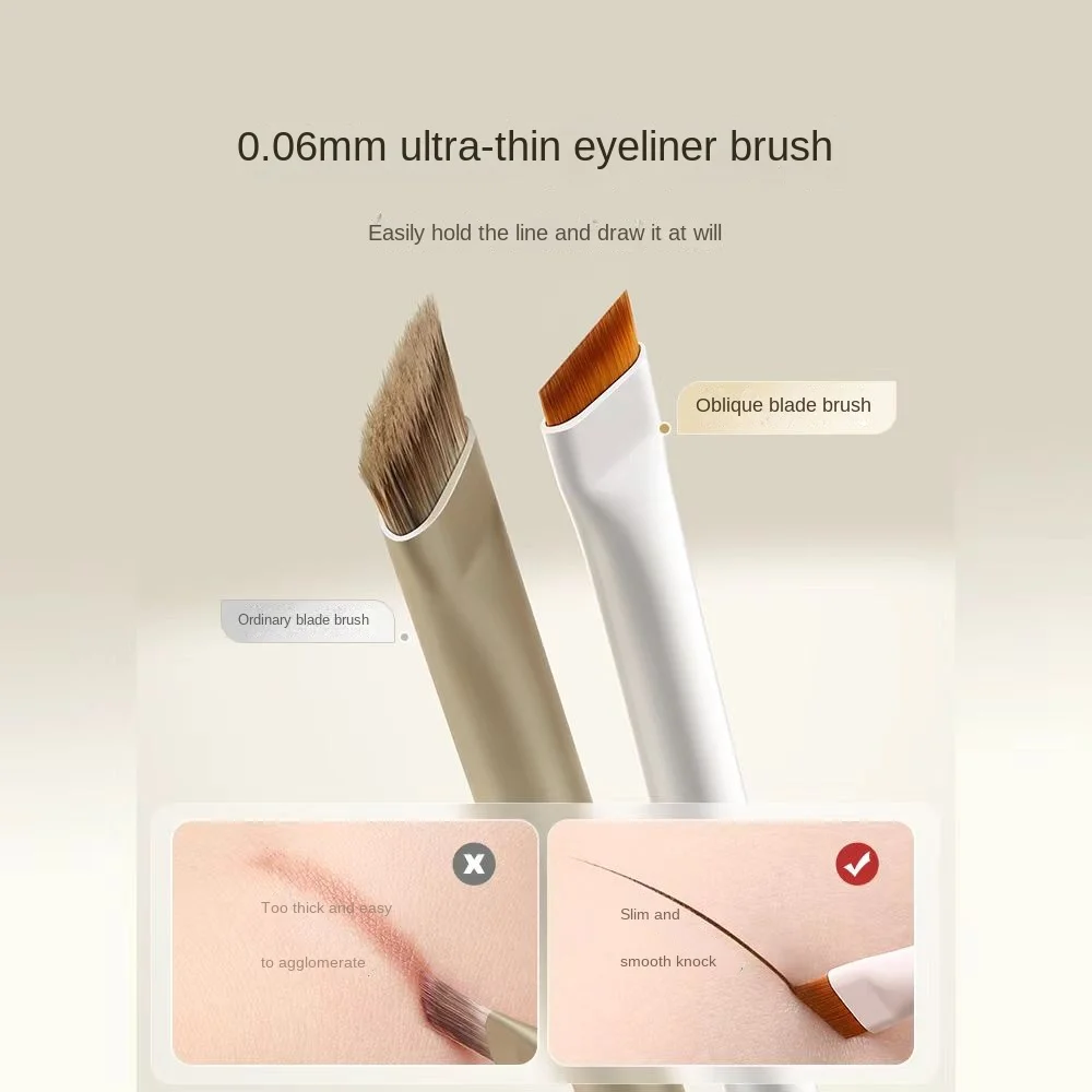 Description Picture 5 of itemUpgrade Sickle Blade Eyeliner Brush Ultra Thin Flat Fine Eye Liner Makeup Brush Flat Eyeliner Brush Eyebrow Makeup Brush 1/4Pcs