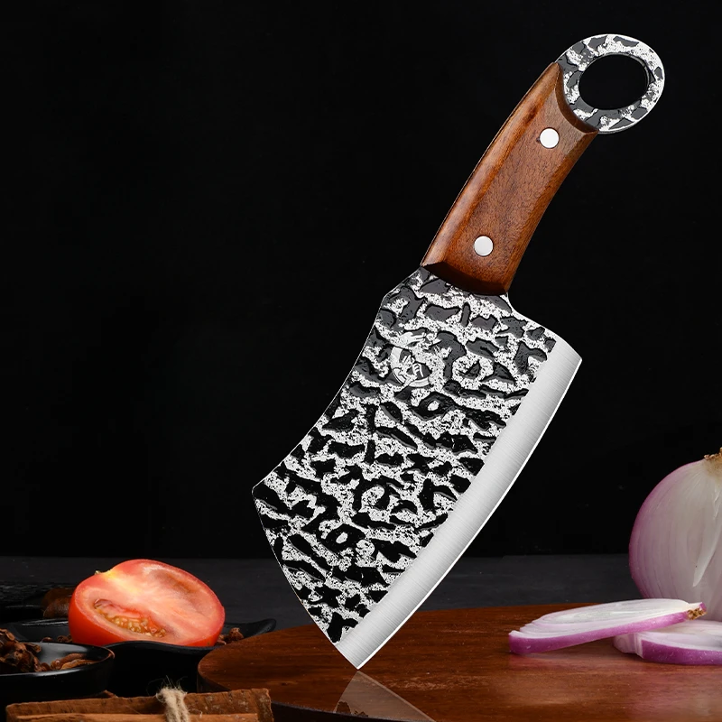 Description Picture 3 of itemBAKULI Forged vegetable knife, mini fish knife, household vegetable knife, slicing knife, stainless steel outdoor camping knife