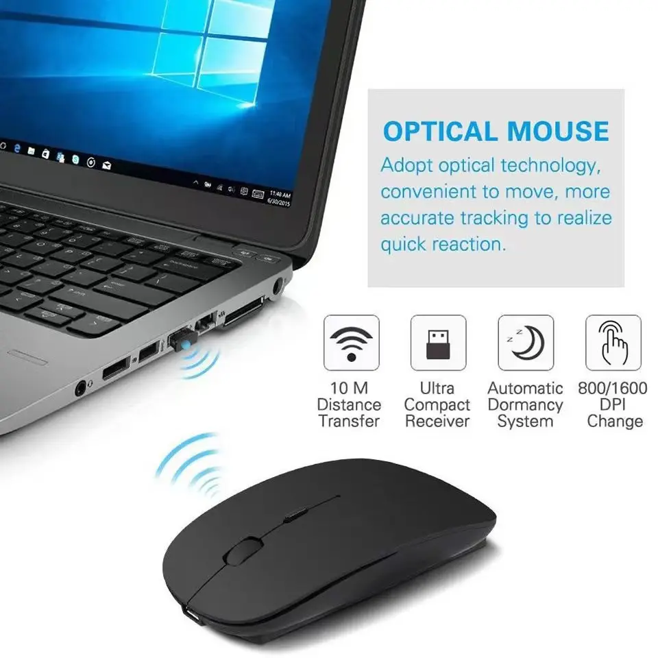 Description Picture 5 of itemRechargeable Wireless Mouse Gamer 2.4G USB Bluetooth-compatible Mouses For Laptop Pad Tablet Macbook Ergonomic Gaming Mouse