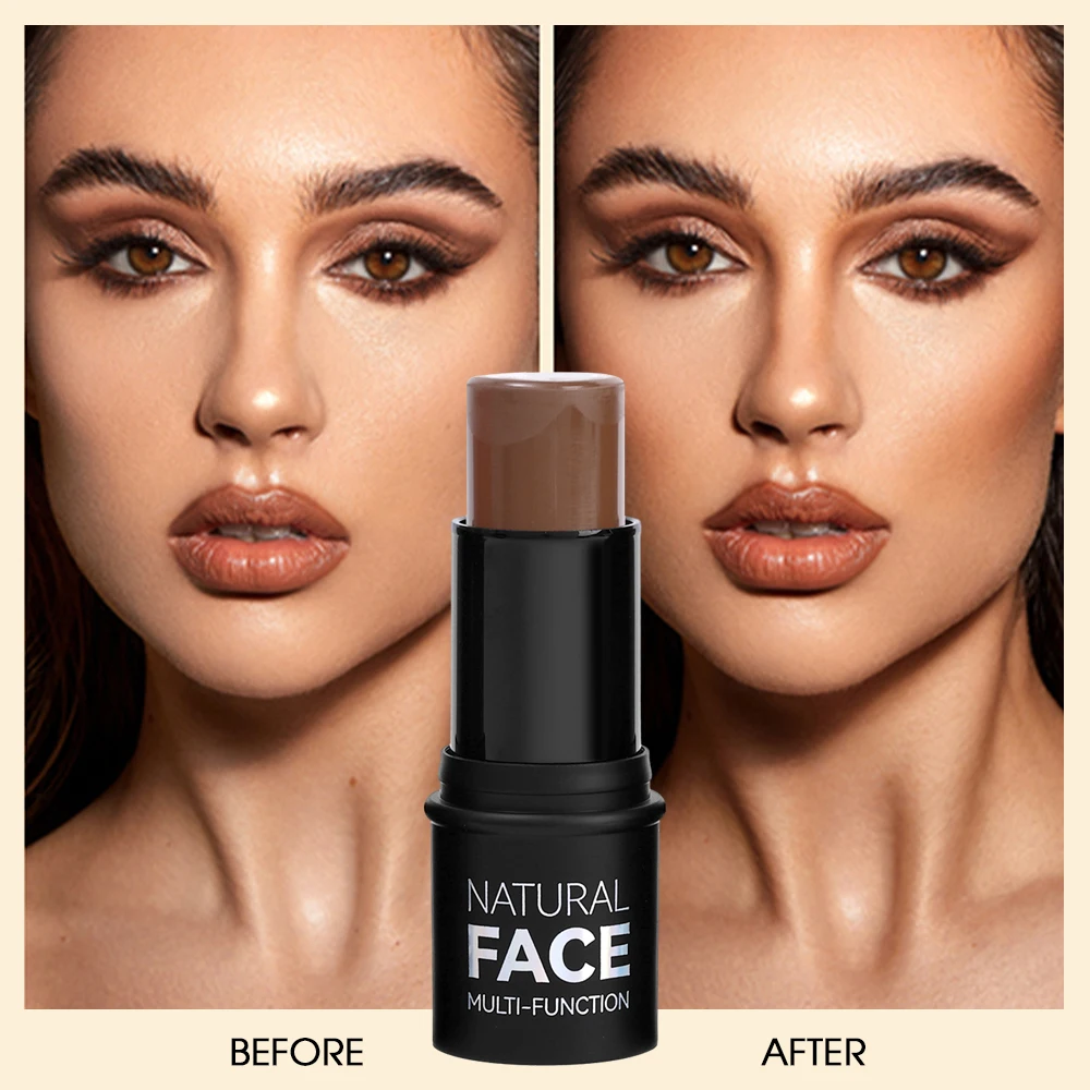 Face Highlighter Bronzer Cream Waterproof Long Lasting Brighten Facial Brightening Nose Shadow Foundation Face Makeup Cosmetics