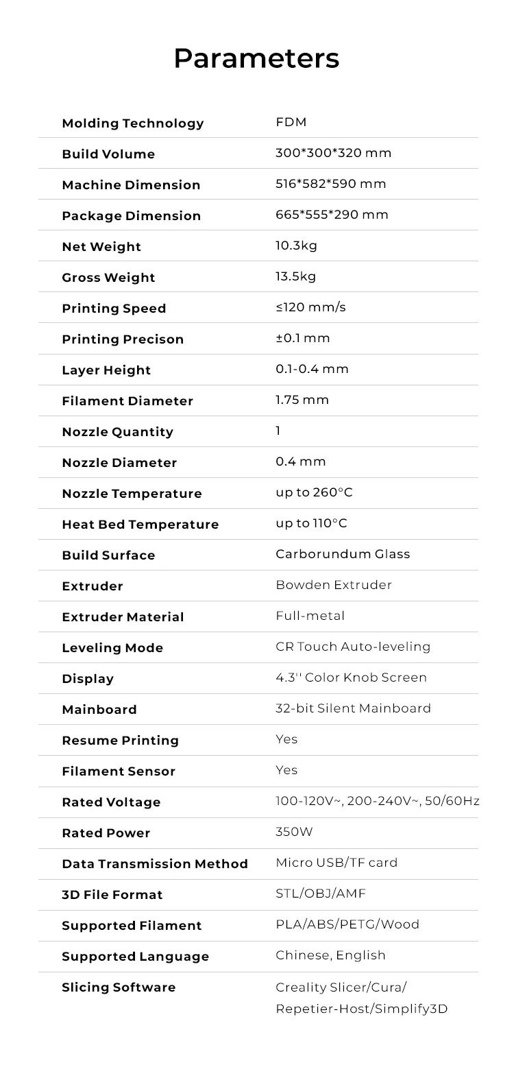 Description Picture 3 of itemCreality 3D Ender-3 V3 KE Ender 3 S1 Pro Ender-3 Neo Ender-3 S1 Ender-3 V2 Ender-3 Max Neo Ender-3 Series FDM Printers