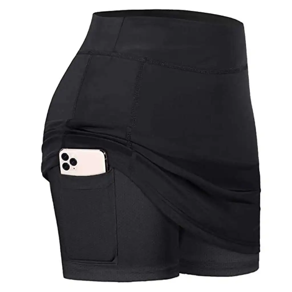 Description Picture 5 of itemActive Athletic Skort Skirt with Pockets Women's Plus Size Double-Layer Shorts for Running Tennis Yoga Workout