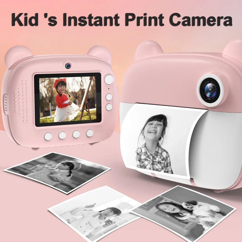 Description Picture 2 of itemChildren's Instant Print Camera Thermal Printing Photo Printer with Thermal Paper Roll Kid's Digital Cameras Video Birthday Gift
