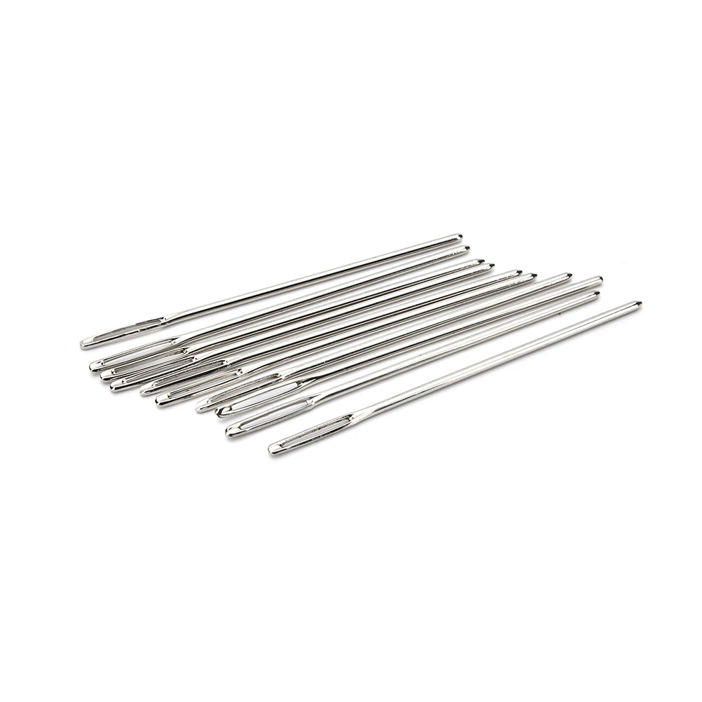 10Pcs/Set Crafts Large Eye Embroidery Tapestry Knitters Wool Needles Blunt Bees Darning Needles Threading Metal Sewing Tool