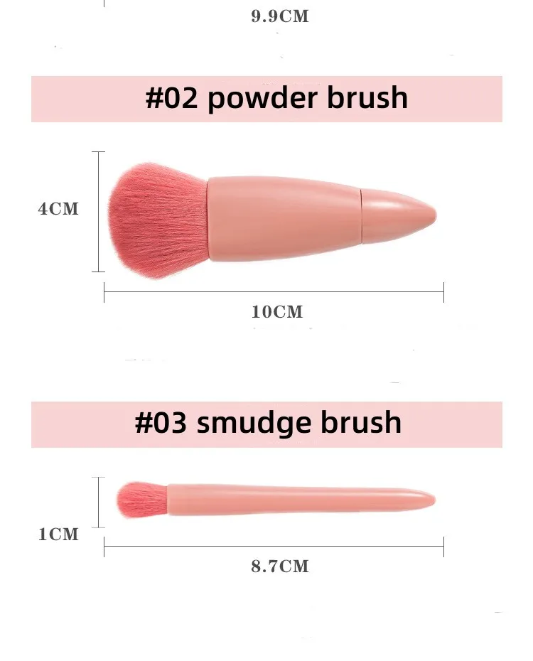 Description Picture 6 of item5PCS Soft Fluffy Mirror Makeup Brushes Set for Cosmetics Foundation Blush Powder Eyeshadow Blending Makeup Brush Beauty Tool