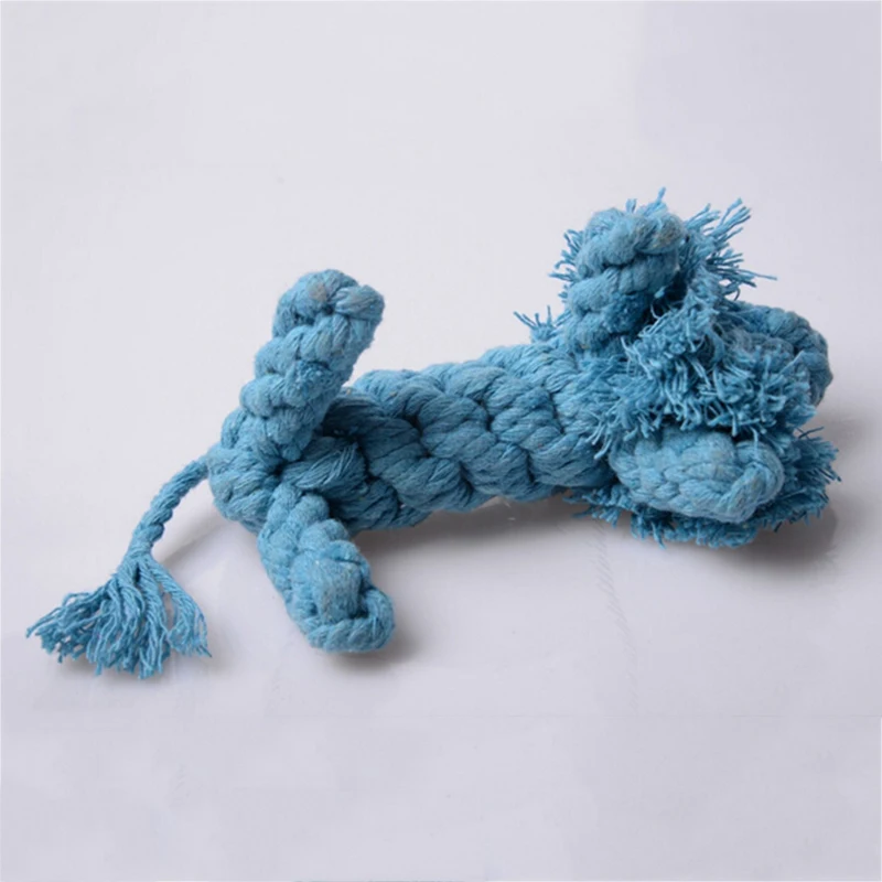 Description Picture 6 of item1 Piece Handmade Braided Funny Lion Pattern Dog Cotton Rope Toys Dogs Play Bite Toys Pet Chew Rope Toys Harmless Lion Style