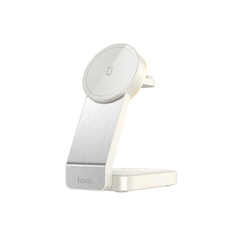 HOCO 3 in 1 Qi Foldable Magnetic Wireless Fast Charger Dock Station For iPhone 12 13 14Charger Holder For Watch 1-8 SE/SE2 Ultra