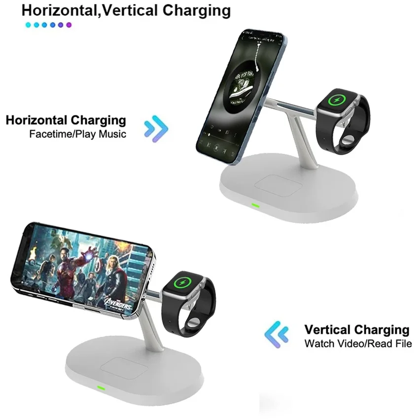 Description Picture 5 of item25W 3 in 1 Magnetic Wireless Charger Stand For iPhone 15 14 13 12 Pro Max Airpods Pro Apple iWatch 9 8 7 6 Fast Charging Station