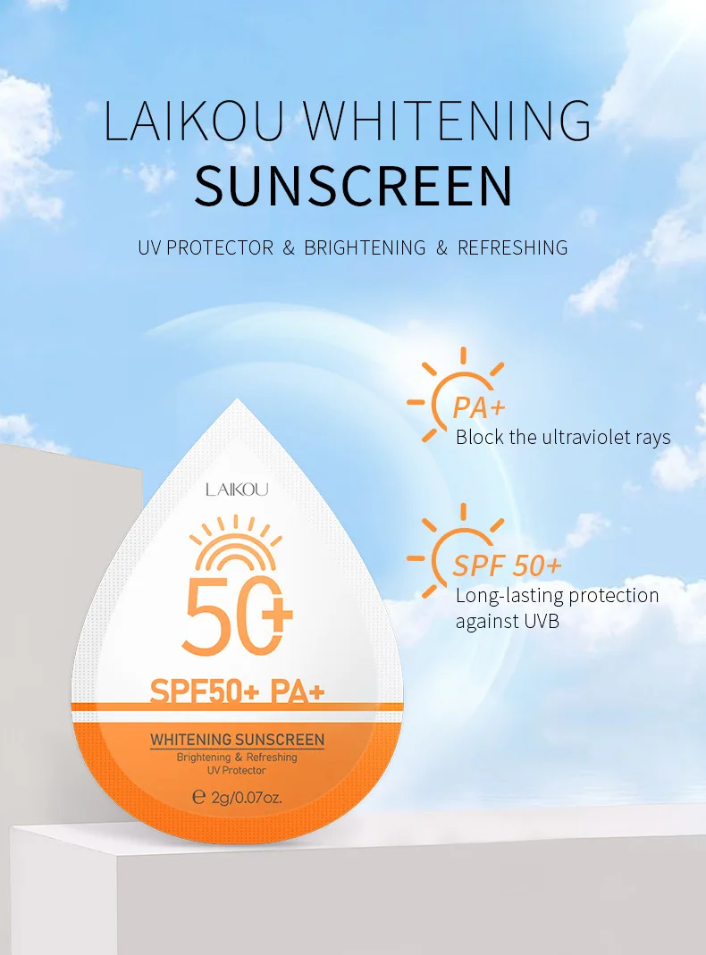 Description Picture 3 of item7pcs LAIKOU Facial Body Sunscreen Protector Facial Solar Sun Whitening Sun Cream Anti-Aging Oil-control Moisturizing SPF50+ PA+
