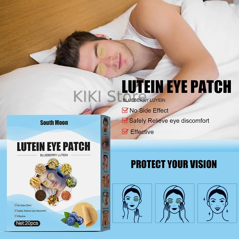 Description Picture 6 of item20Pcs Blueberry Lutein Essence Eye Mask Cold Compress Eye Protection Patch Eye Care Reliever Visual Fatigue Sleeping Eye Patches