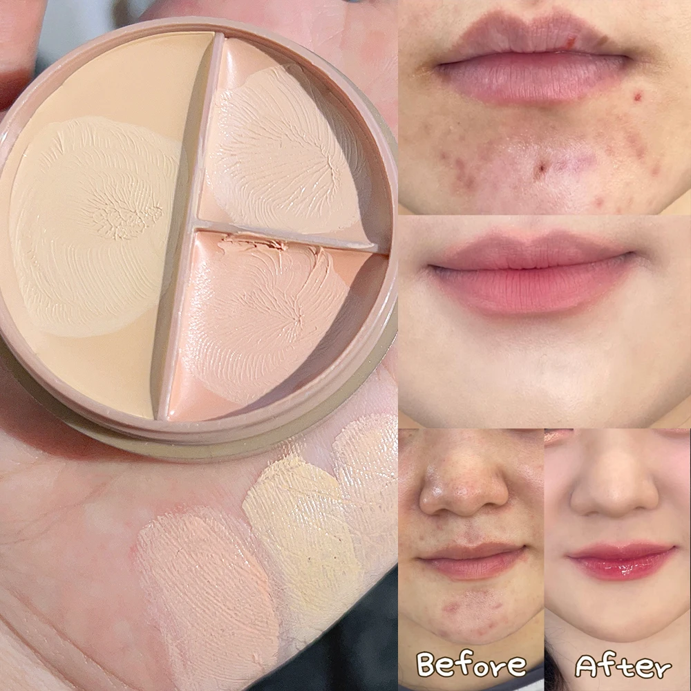 1PC High Coverage Concealer Palette Corrector Anti Dark Circle Freckle Waterproof Foundation Cream for Face Makeup Base Cosmetic