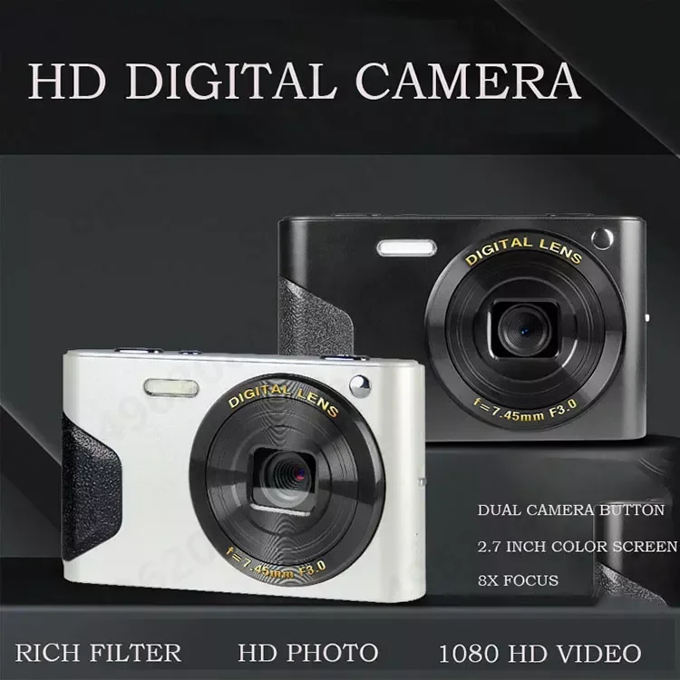 4K HD Digital Camera 48 Million 2.7 Inch Ips High-Definition Screen Daily Travel Photo Recorder Retro Macro Digital Beauty Cam