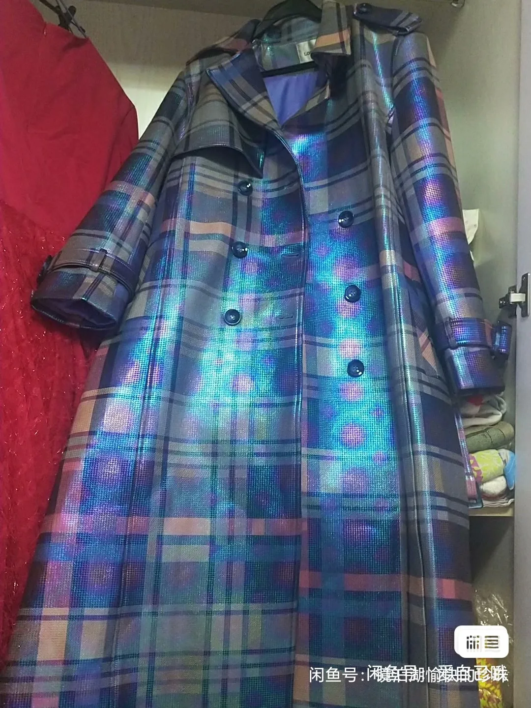 Description Picture 6 of itemFashion Women PU Leopard Jacket Autumn Winter Long Coat Luxury Trench Jacket Oversized Overcoat Turn-down Collar