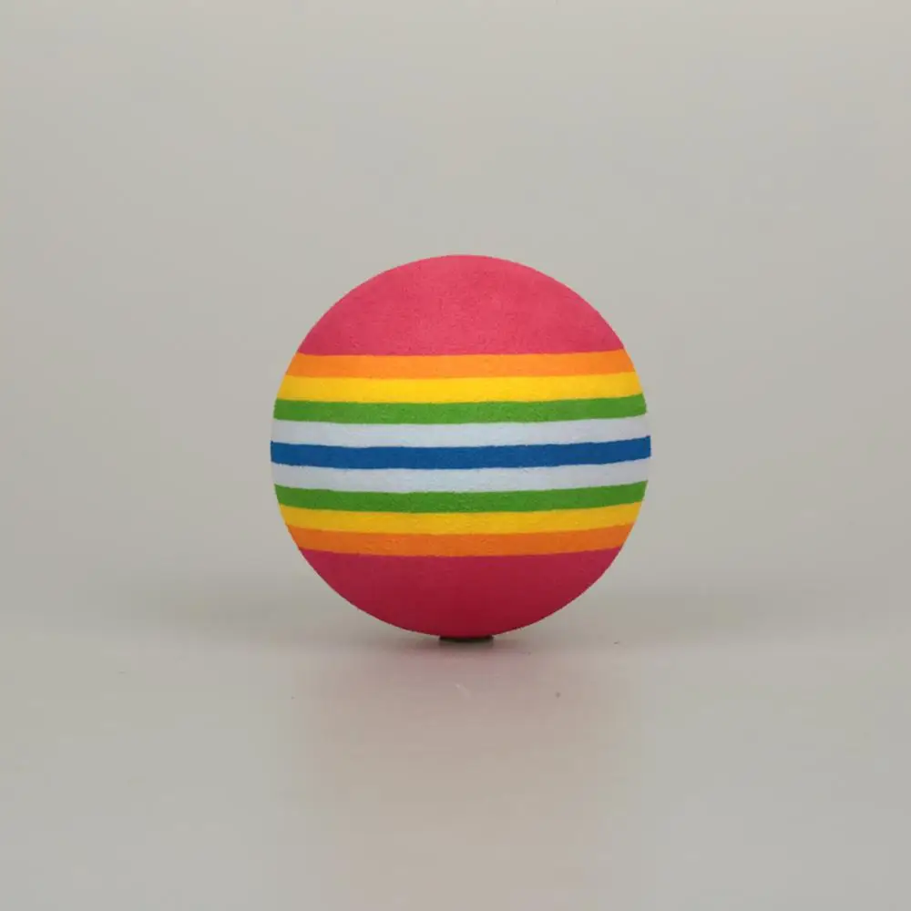Description Picture 2 of item42mm Rainbow Pet Ball Pet Toy Baby Dog Cat Toys Colorful Play Balls For Pets Kitten Puppy Toys Funny EVA Balls Pets Products