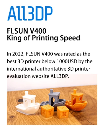 Description Picture 2 of itemFLSUN V400 Delta 3D Printer FDM 600mm/s High Speed Printing φ300mm*300mm*410mm US Shipment