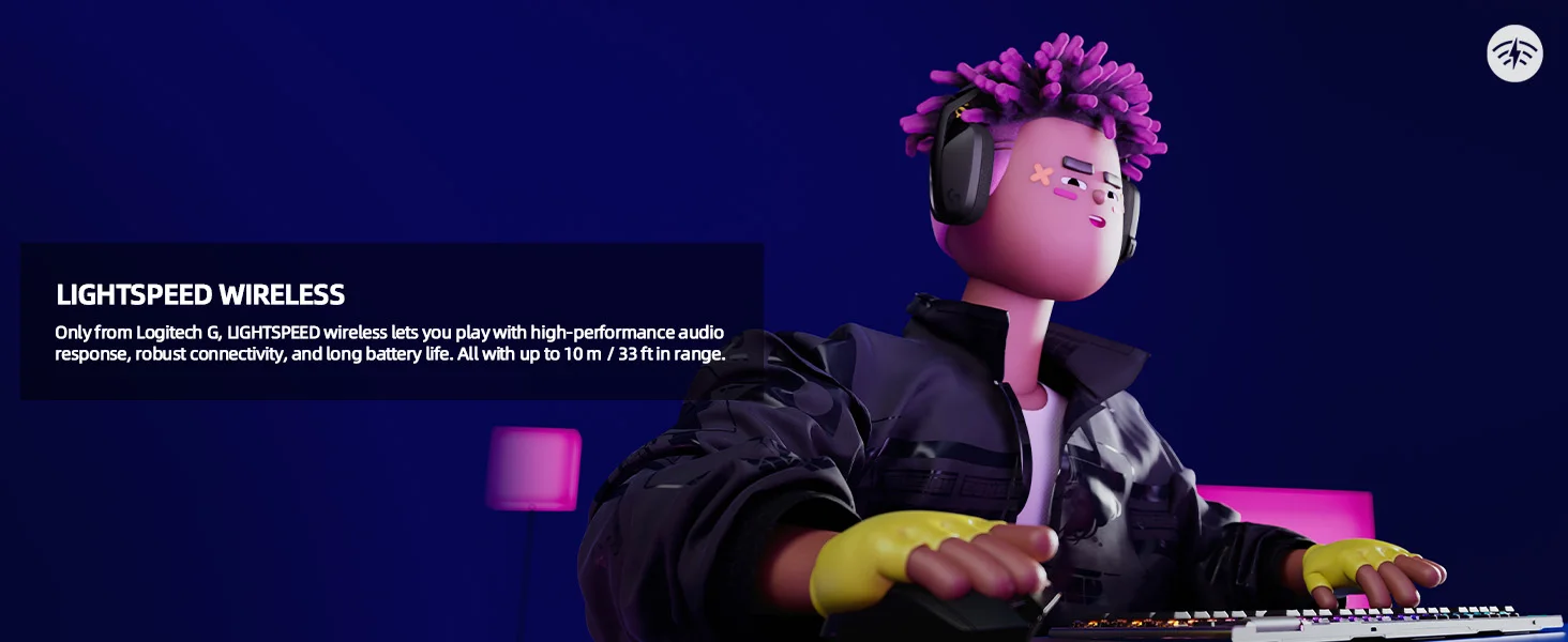 Description Picture 3 of itemOriginal Logitech G435 Bluetooth Wireless Gaming Headset 7.1 Surround Sound Built-in Microphone Compatible for PC Laptop