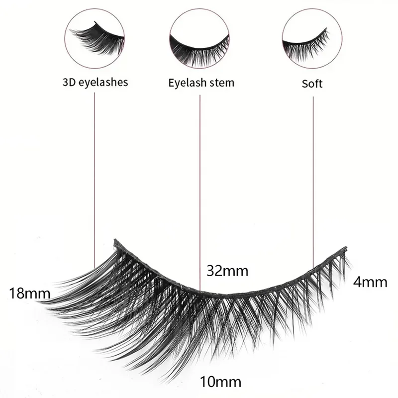 5Pairs Cat Eye Lashes Faux Mink Eyelashes Winged End Eye Elongated Eyelashes Fake Fox Eye Lashes Soft Natural Long Makeup Lashes