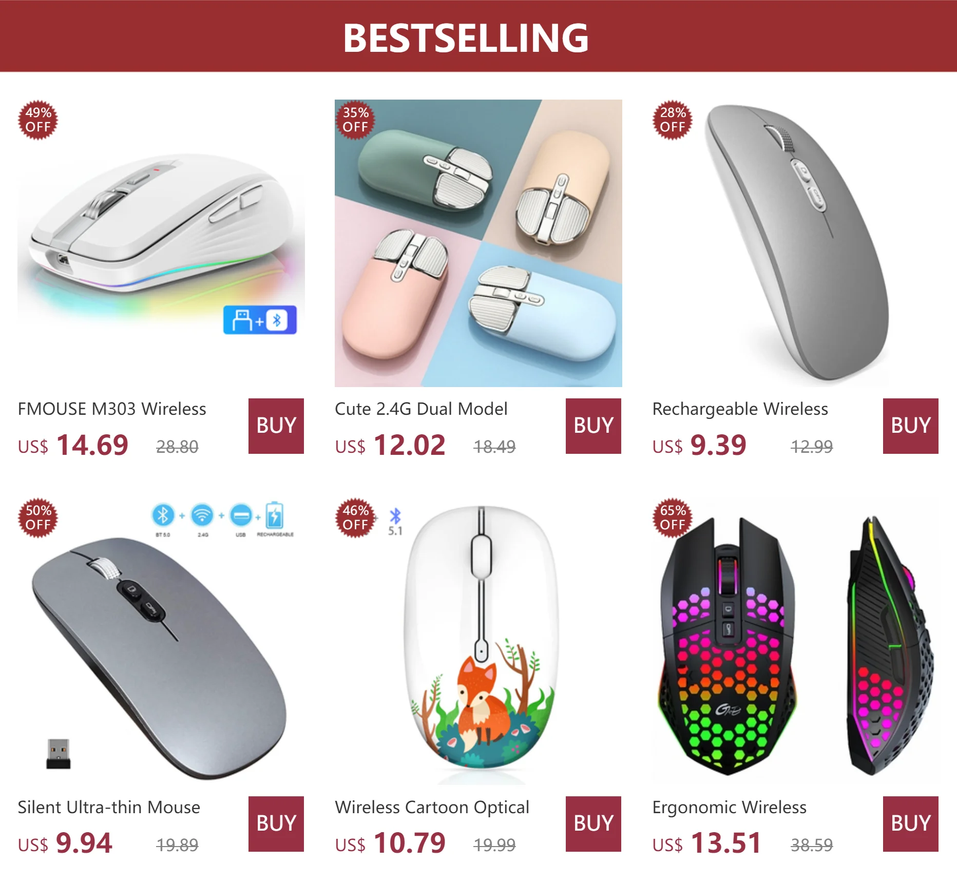 Description Picture 2 of itemRechargeable Wireless Mouse Ergonomic Portable Silent Computer 2.4G Mouse for Laptop Android Windows Mac