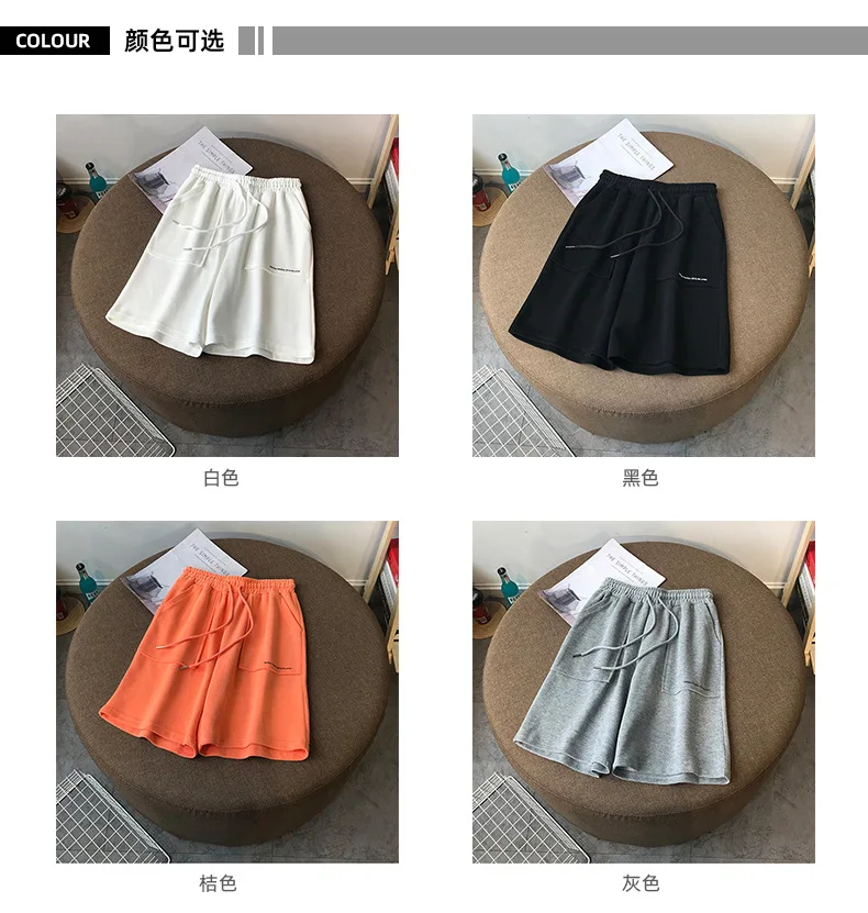 Description Picture 4 of itemSports Shorts Women Summer 2021 Cotton Female High Loose Tight Waist Waist Thin wide-legged Slacks Short Pants WBXD16