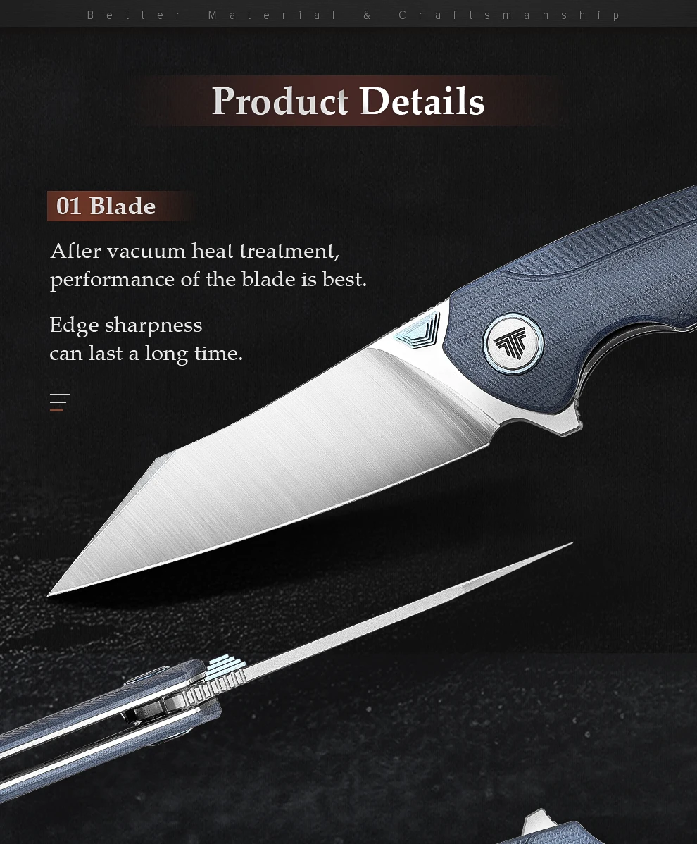 Description Picture 4 of itemTRIVISA EDC Pocket Folding Knife for Men,3.66