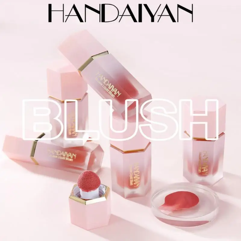 6 Colors Liquid Face Blush Natural Smooth Cheek Rouge Peach Tint Blusher Long Lasting Waterproof Creamy Face Makeup Cosmetic