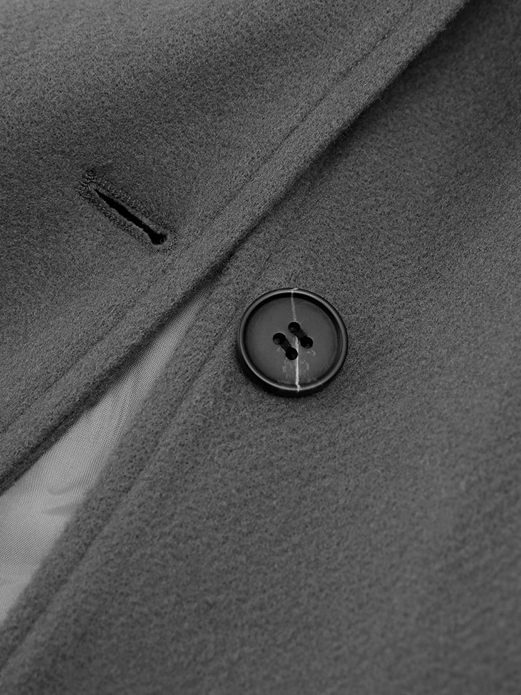 Solid V-neck Single Breasted Long Sleeved Jacket Women's Fashion Casual Autumn Winter Warm Coat 2023 Female Chic Street Outwear