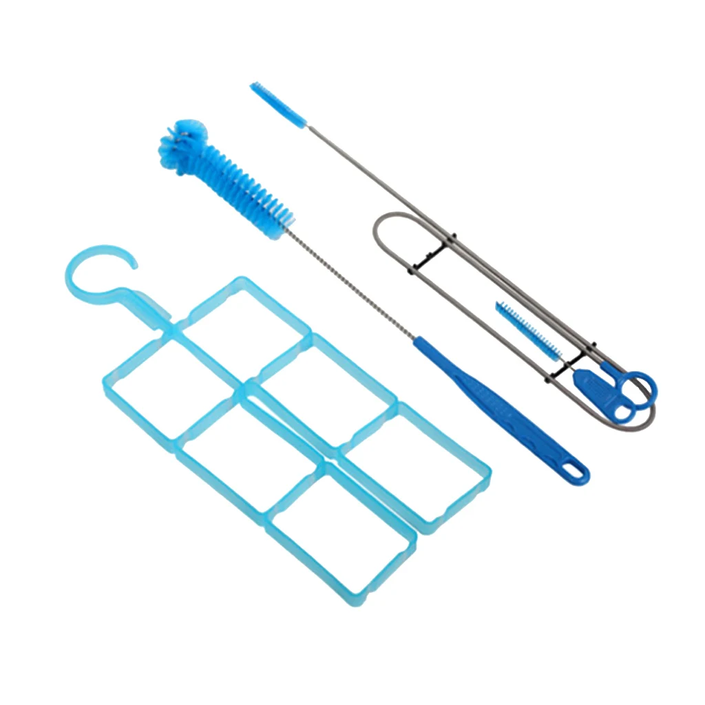 Description Picture 2 of item4 in 1 Water Hydration Bladder Tube Cleaner Cleaning Brush Tube Cleaning Kit for Outdoor Water Bag Hydration Packs Blue