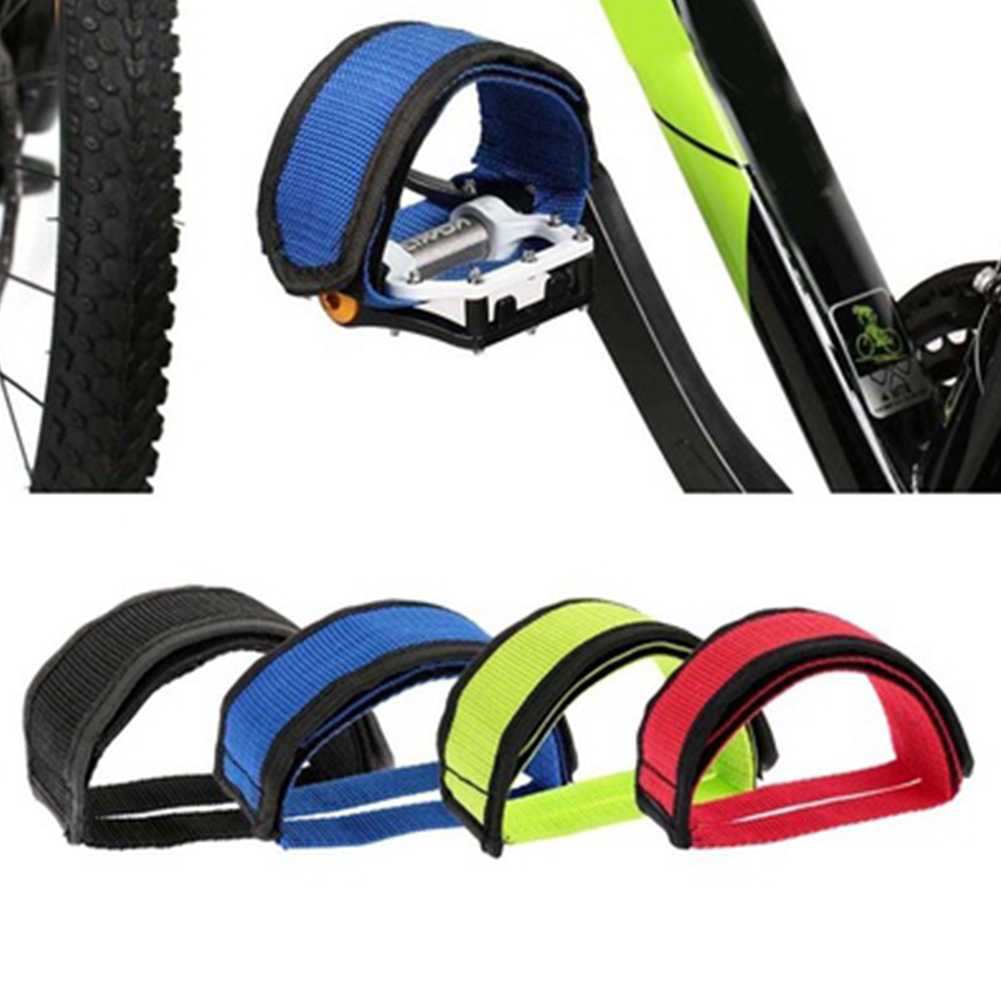 show original title Details about   1 pieces Fixed Gear Bicycle Anti Slip Double Pedal Strap Toe Clip gürte 