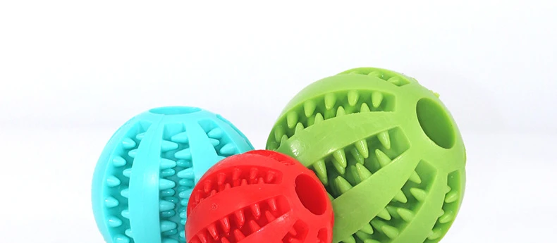 Description Picture 2 of itemNew Pet Dog Toy Interactive Rubber Balls for Small Large Dogs Puppy Cat Chewing Toys Pet Tooth Cleaning Indestructible Dog Ball