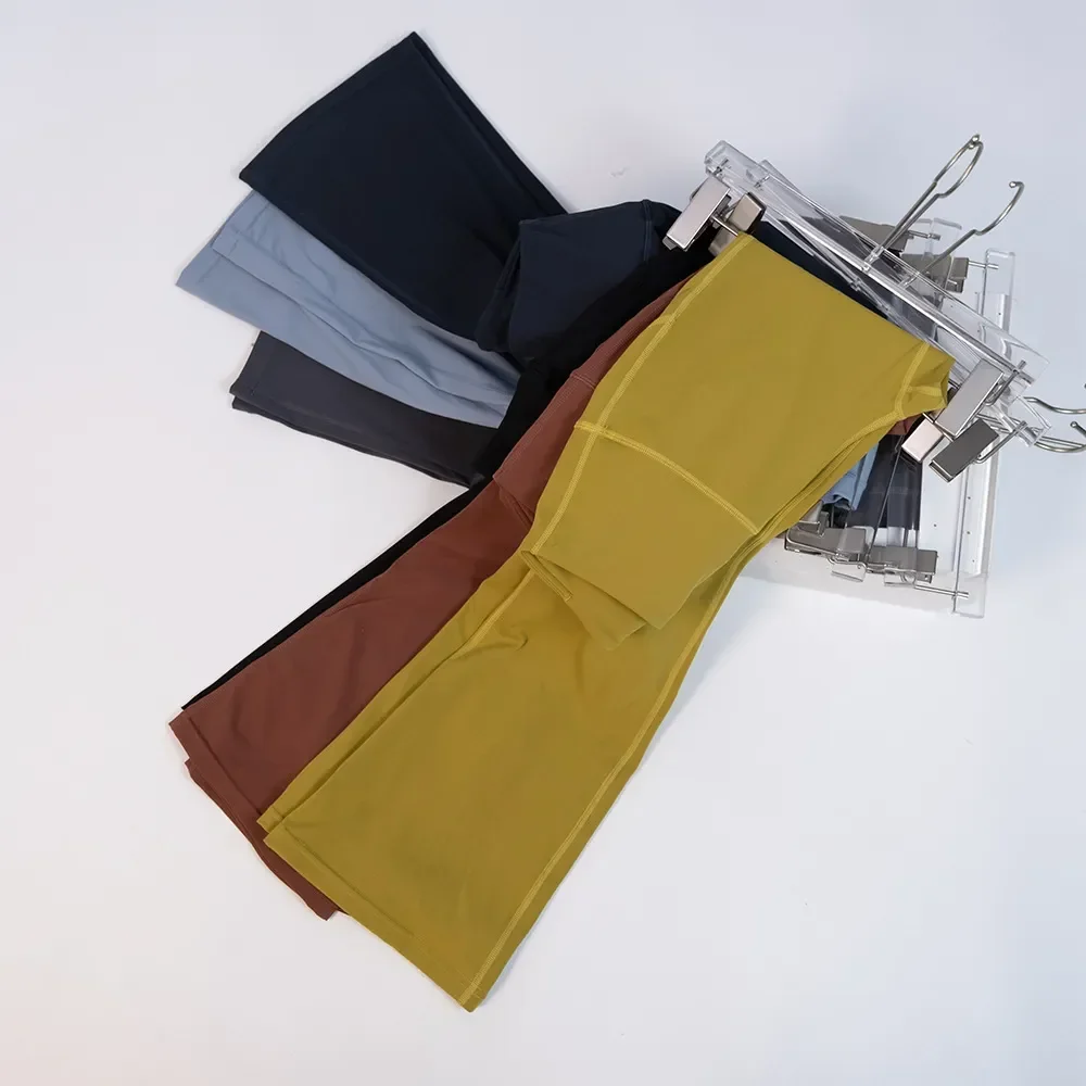 Description Picture 6 of itemLulu Lady Yoga Sports and Leisure Bell-Bottoms HighWaist Pants Free Shipping Promotion Lycra Fabric Has the Original Logo