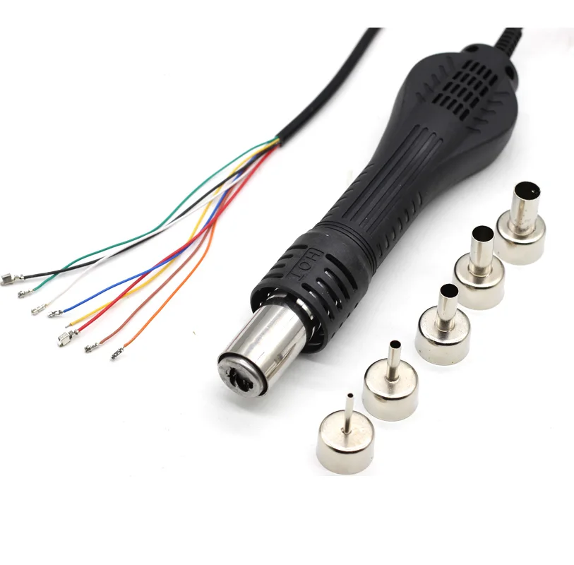 858 Hot Air Gun BGA Rework Solder Hot Air Blower Heat Gun Handle +  Electric Soldering Solder Iron Station Handle For HAKKO 936