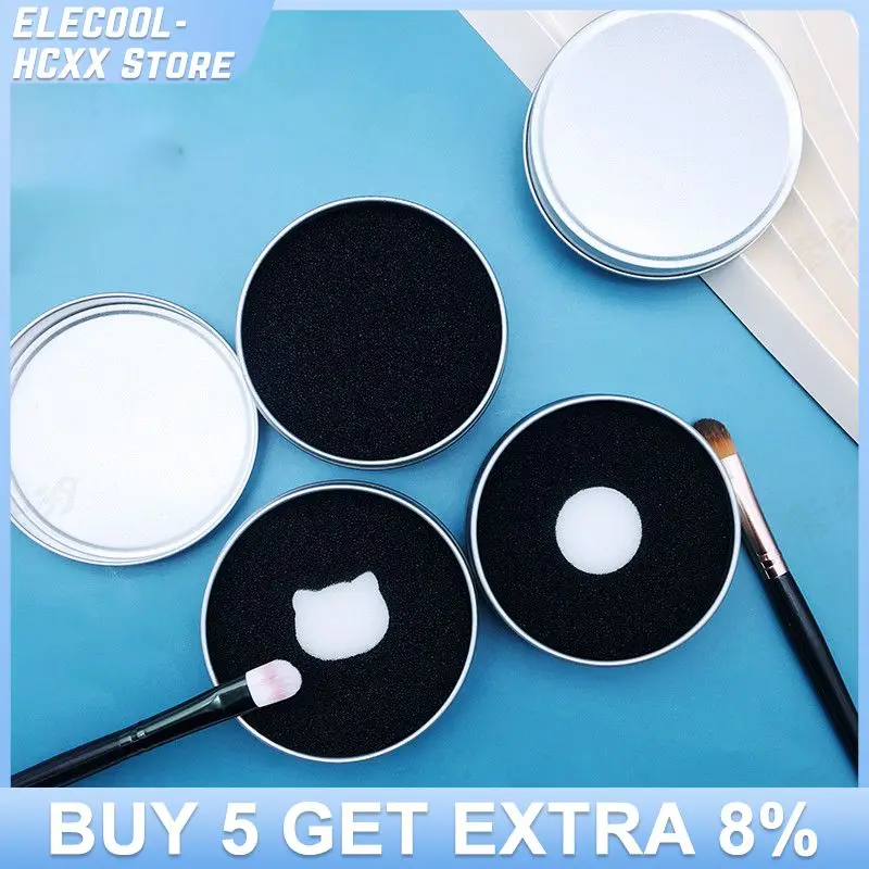 Makeup Brushes Cleaner Sponge Power Wash Tool Brush Shadow Eye From Off Color Cosmetic Cleaning Scrubbing Pad Beauty Supplies