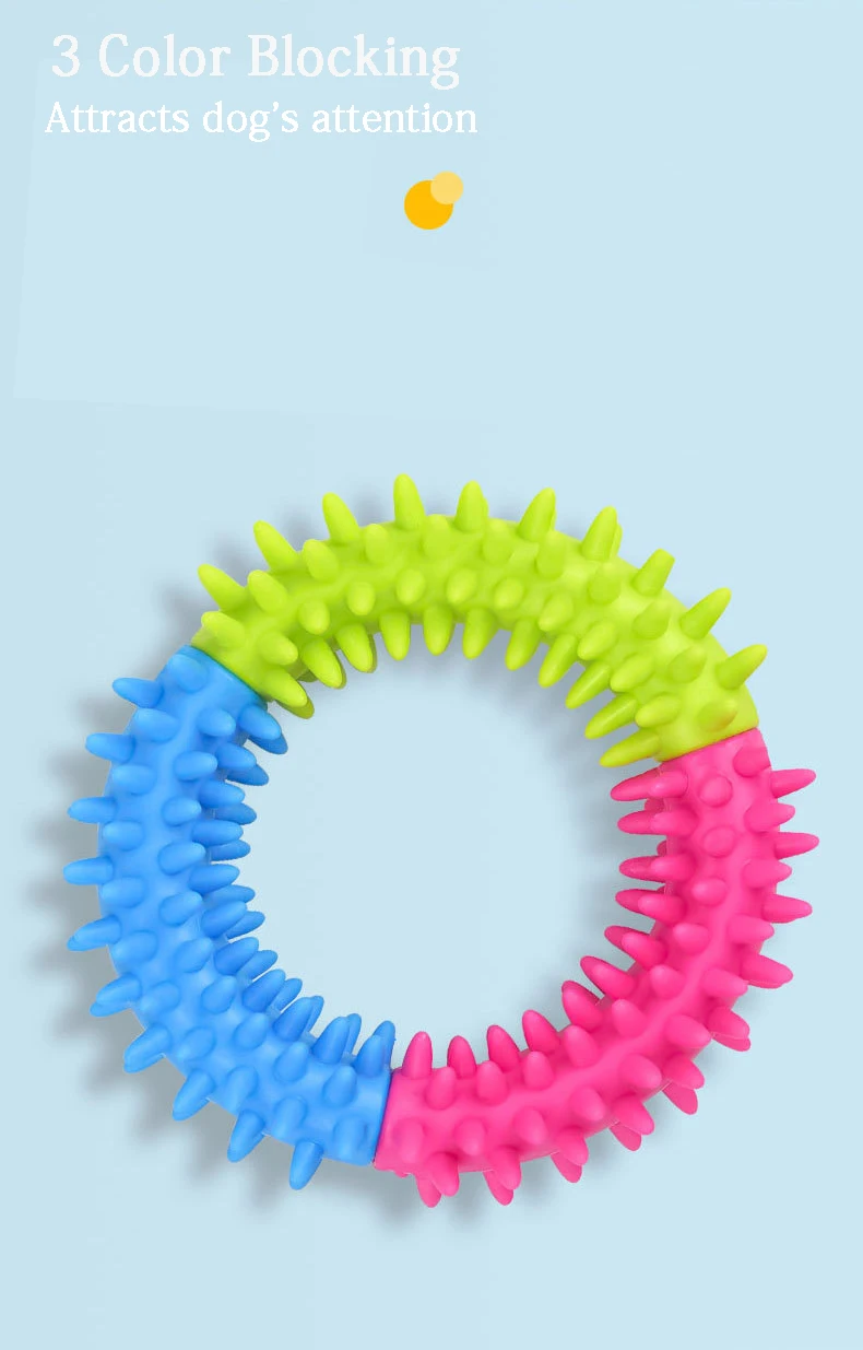Description Picture 6 of itemPet Supply Toy Dog Toys Training Flying Discs Pet Ring Spiky Circle Ring Dog Bite-Chew Molar Cleaning Tooth Pet Supply
