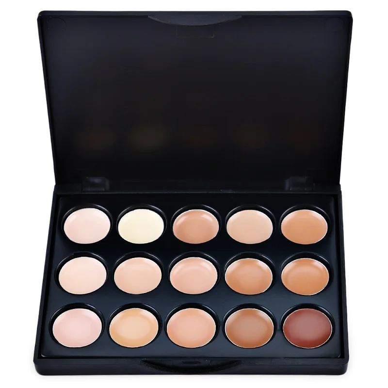 Description Picture 2 of itemMini 15 Colors Concealer Palette Dark Circles Primer 3D Brightening Face Women Moisturizing Oil Control Waterproof Beauty Makeup