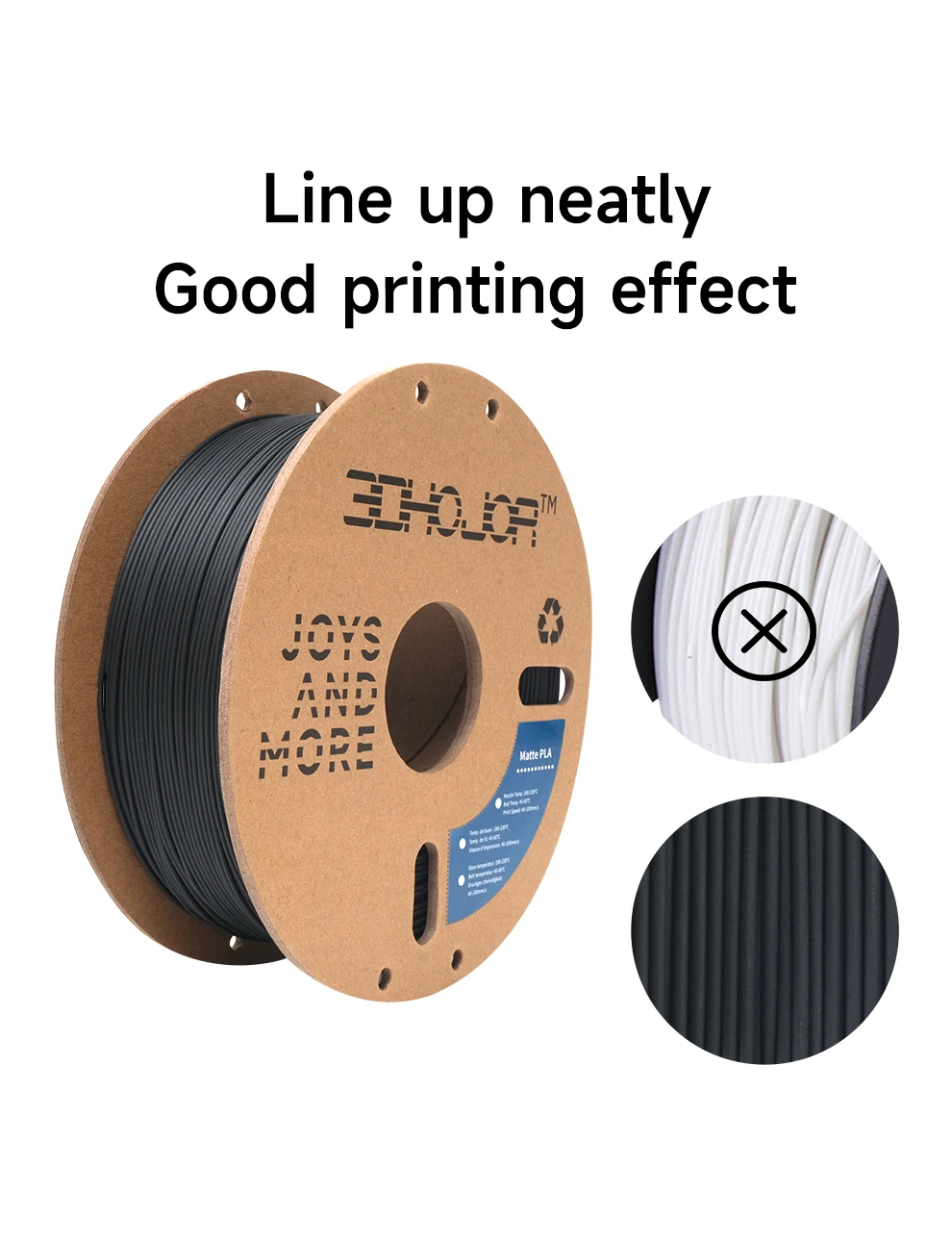 Description Picture 5 of item3DHOJOR Matte PLA Filament 1KG 1.75MM PLA Matte 3D Printer Filament Matte PLA For 3D Printer 3D Printing Material For Bambu Lab