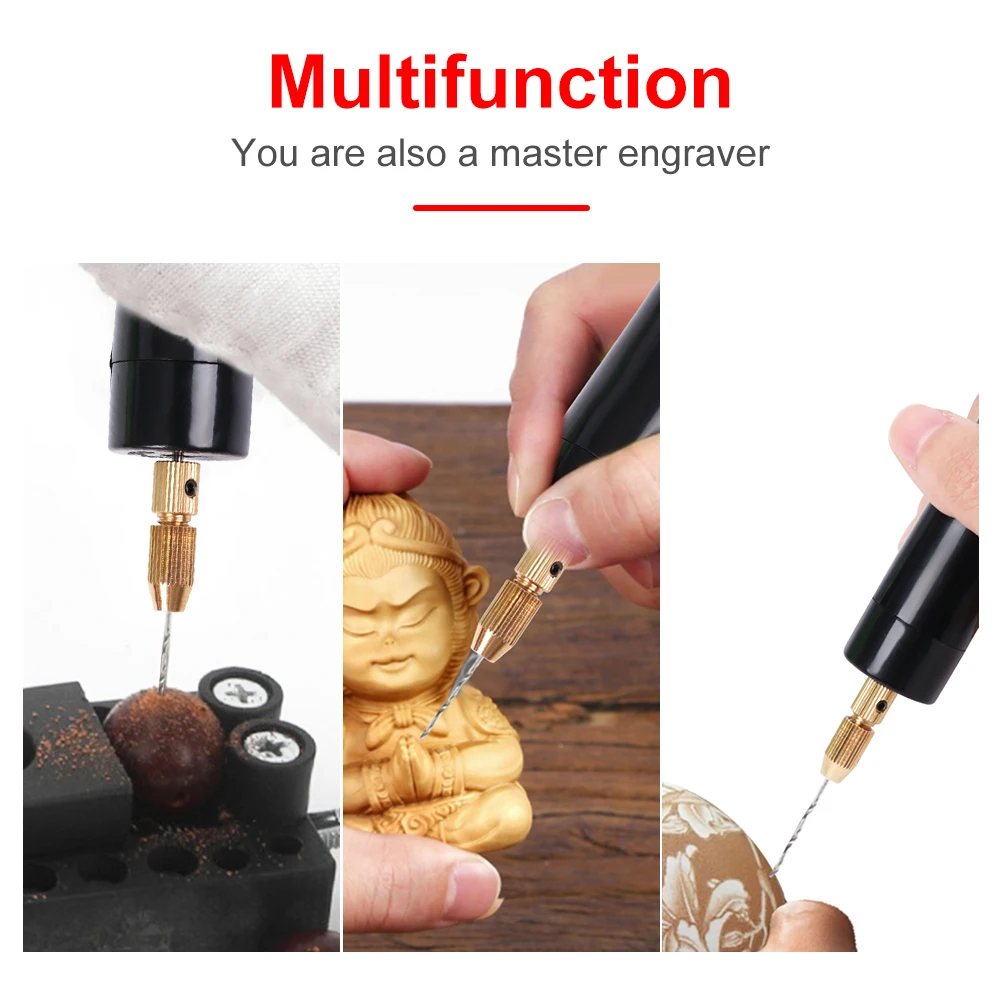 Description Picture 5 of itemMini Hand Drill Electric USB Handheld Drill Portable Rotary Drill Bit Set With Bits For Grinding Cutting Jewelry Making DIY Tool
