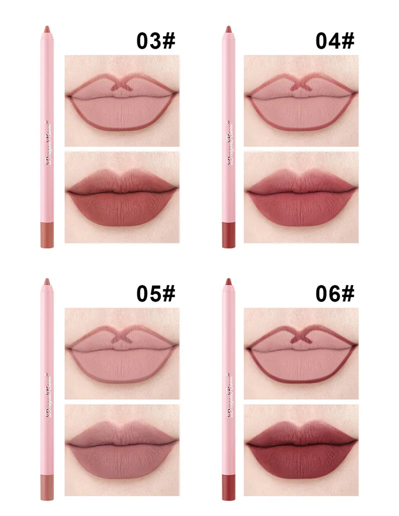 Description Picture 6 of item12 Colors Lipliner Pencil Lip Makeup Lipstick Pencils Waterproof Long Lasting Lipliners Lady Charming Lip Cosmetics Maquiagem