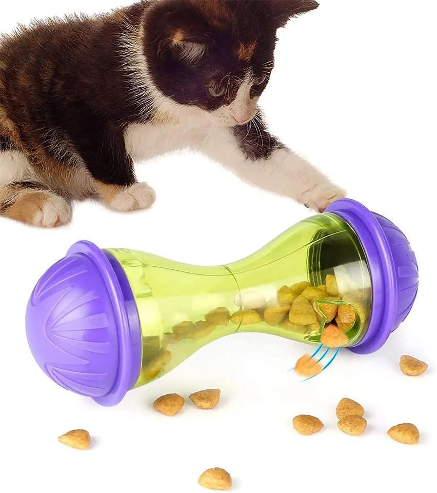 Description Picture 6 of itemCat  Mice Food Tumbler Cat Food Toy Ball Interactive Cat Food Feeder Leak Food Interesting Plastic Cat Food Dispenser Treat Toy