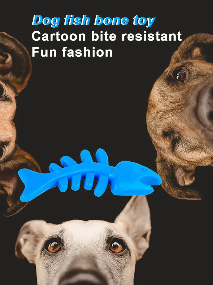 Description Picture 2 of itemTPR Dog Chew Toys for Large Medium Dogs Fish Shaped Puppy Accessories Bite Resistant Pet Products Outdoor Dog Training Supplies
