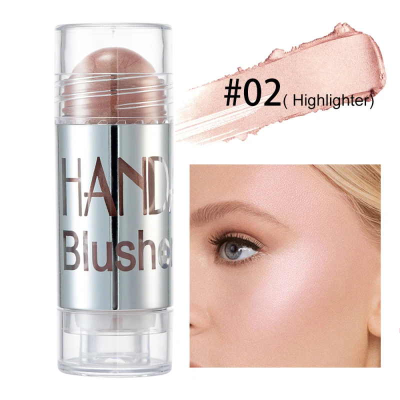 Description Picture 3 of item1pc Chubby Blush Stick Face Makeup Highlighter Easy To Color Blusher Powder Contour Shadow Cheek Blusher Cosmetic Tools TSLM1