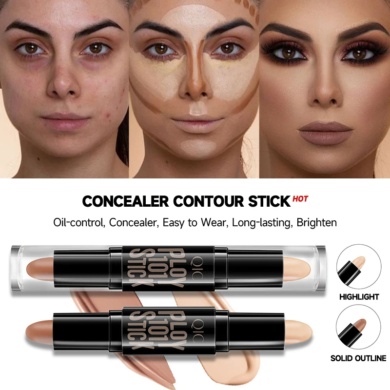 Description Picture 5 of itemContour Stick Double Head Contour Pen Waterproof Matte Finish Highlighters Shadow Dark Circles Contouring Pencil Face Cosmetics