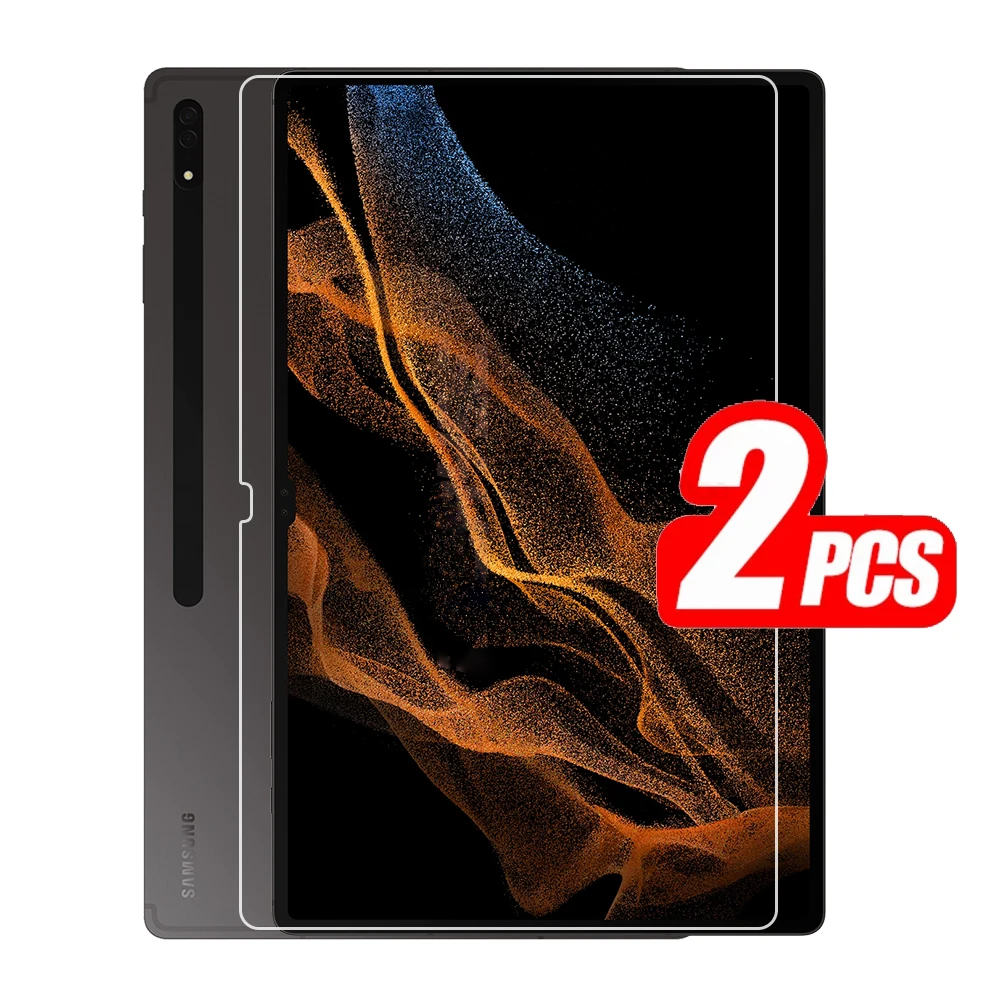 （2 Packs) 9HD Tempered Glass For Samsung Galaxy Tab S8 Plus 11 12.4 2022 SM-X700 SM-X706 SM-X800 SM-X806 Screen Protector Film