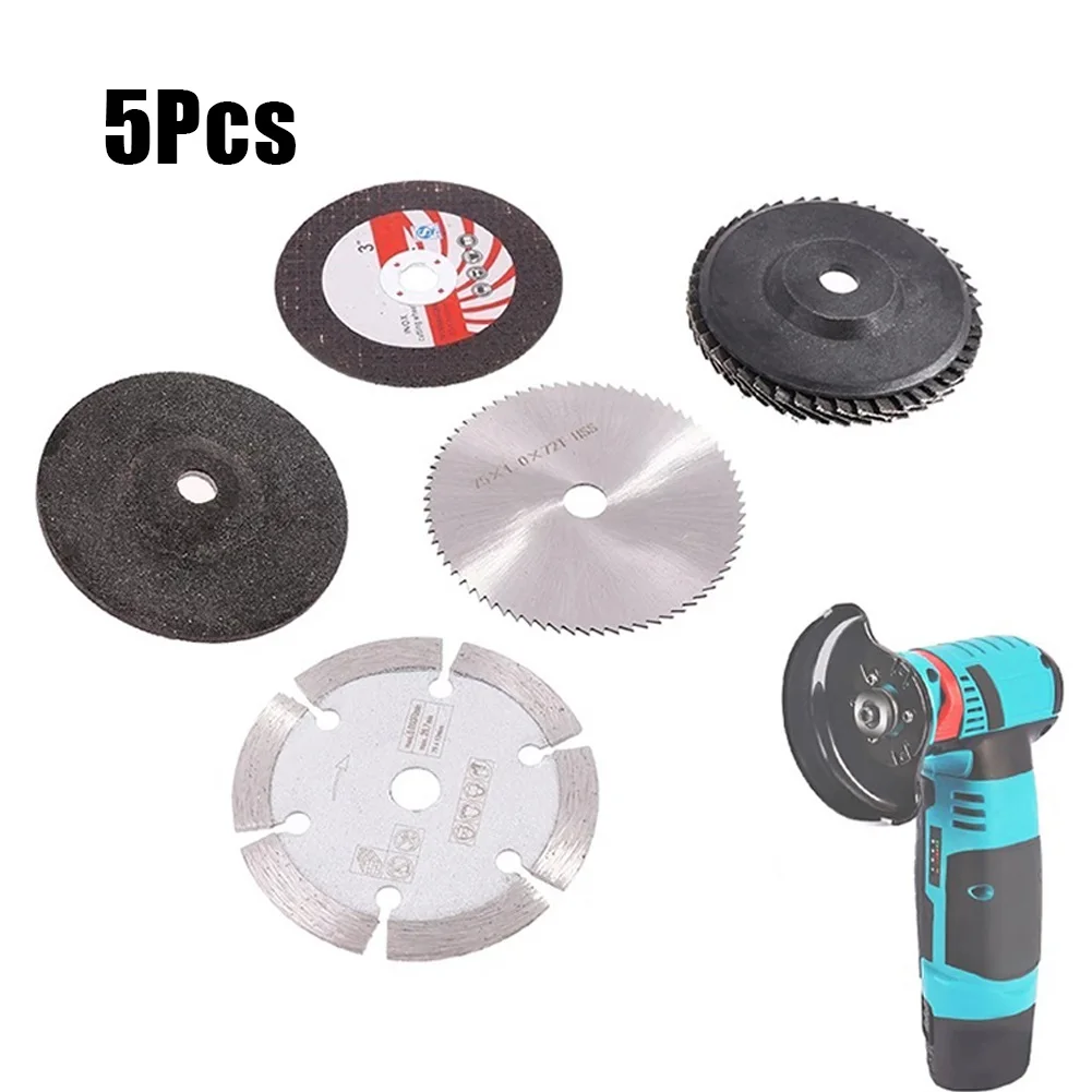 5pcs 75mm Cutting Disc 3 Inch Metal Circular Saw Blade Grinding Wheel For Angle Grinder Polishers Pad Angle Grinder Accessories
